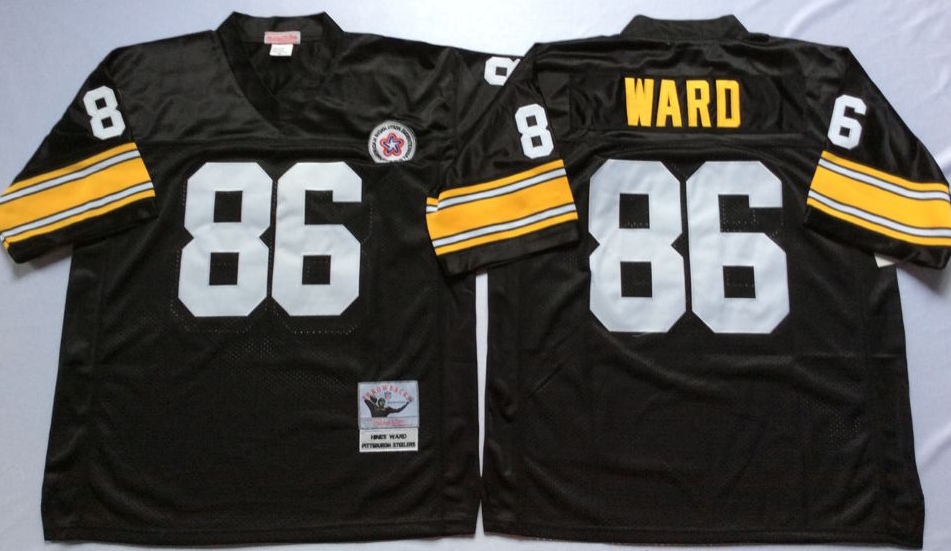 Men NFL Pittsburgh Steelers #86 Ward black Mitchell Ness jerseys